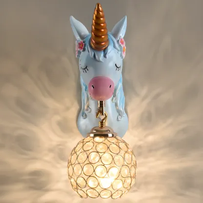 Modern Unicorn Resin Wall Light for Kids Room Image - 7