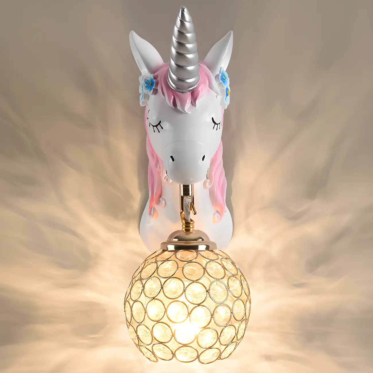 Modern Unicorn Resin Wall Light for Kids Room Image - 8 | homeyfad