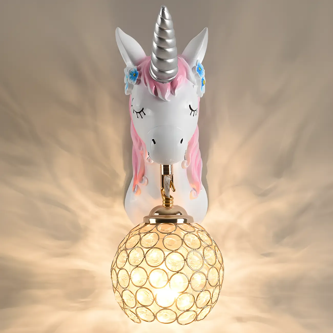 Modern Unicorn Resin Wall Light for Kids Room Image - 8