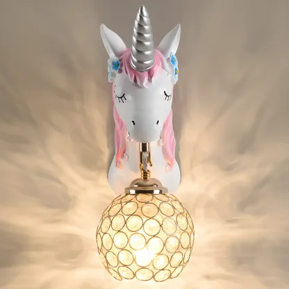 Modern Unicorn Resin Wall Light for Kids Room Image - 8