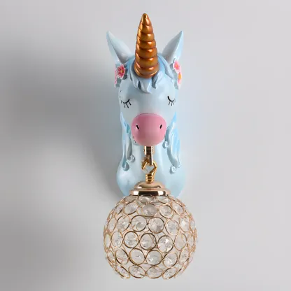 Modern Unicorn Resin Wall Light for Kids Room Image - 11