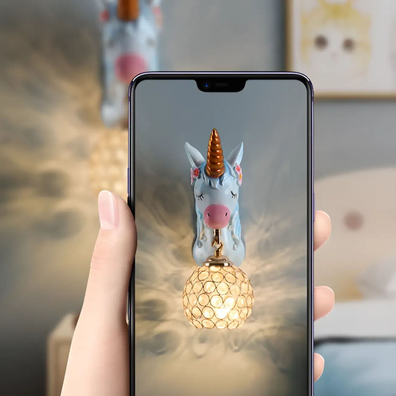 Modern Unicorn Resin Wall Light for Kids Room Image - 18