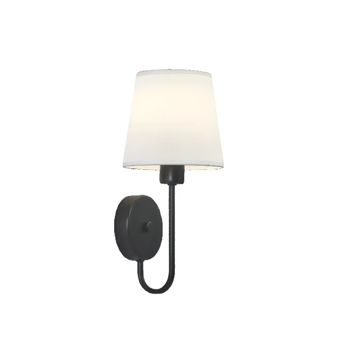 Modern Metal Wall Sconce with Fabric Shade for Bedroom Image - 6