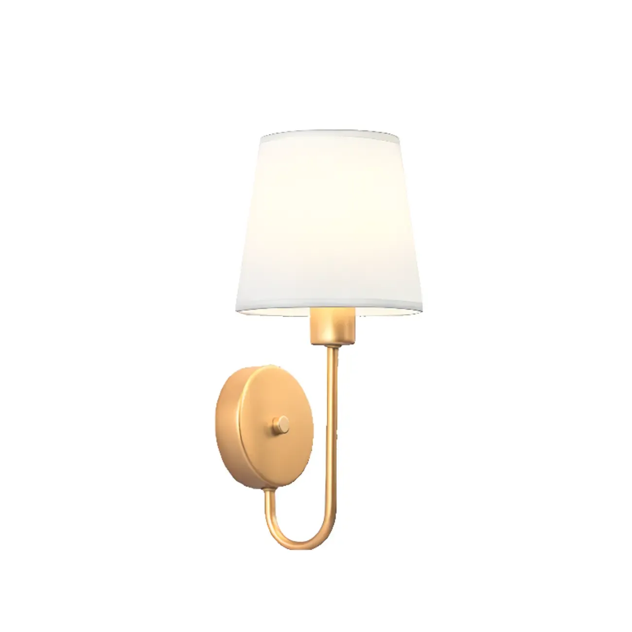 Modern Metal Wall Sconce with Fabric Shade for Bedroom Image - 10