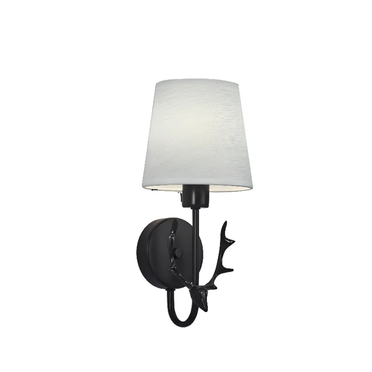 Modern Metal Wall Sconce with Fabric Shade for Bedroom Image - 20