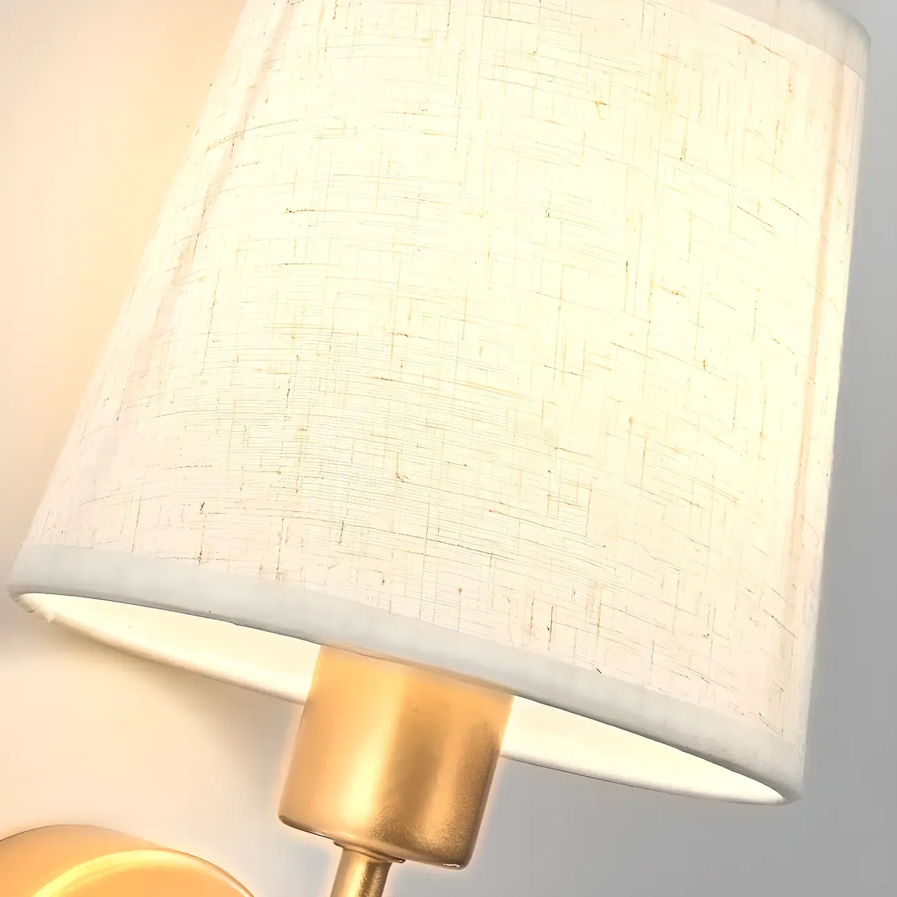 Modern Metal Wall Sconce with Fabric Shade for Bedroom Image - 25