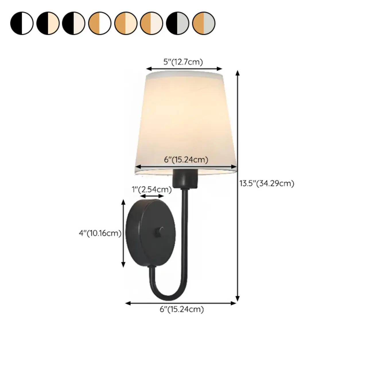 Modern Metal Wall Sconce with Fabric Shade for Bedroom Image - 27 | homeyfad