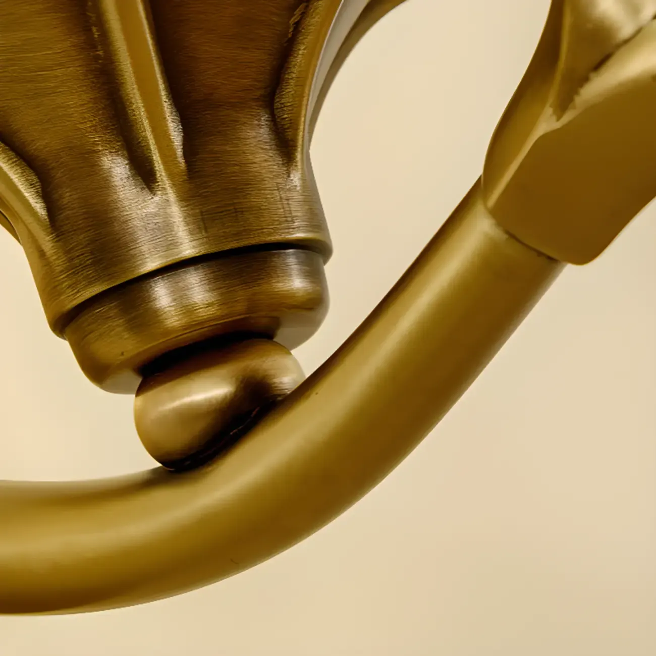 Vintage Gold Wall Light with Opalescent Glass Shade Image - 8