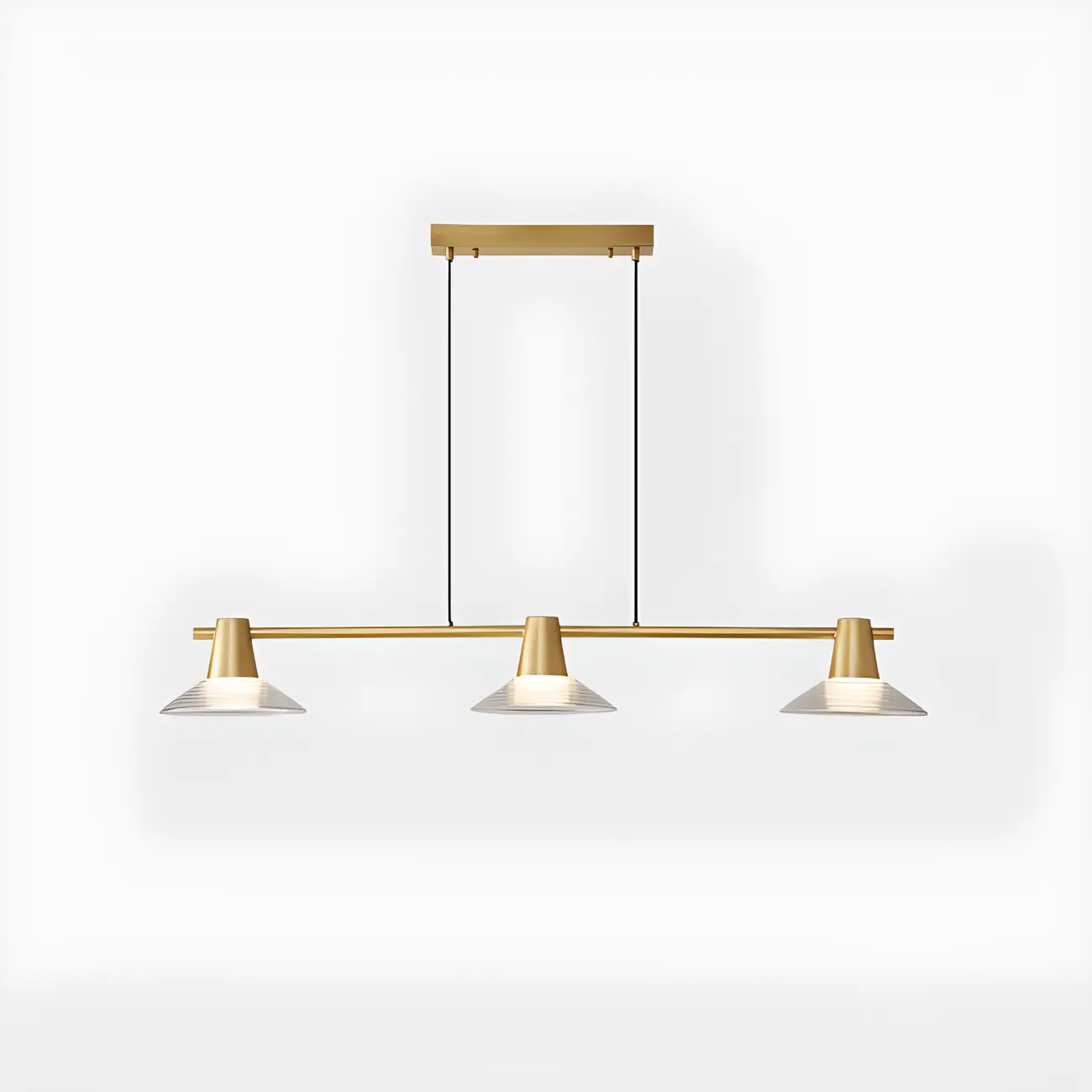 Modern Black Cone Glass Adjustable Island Light for Kitchen Area Image - 8 | homeyfad