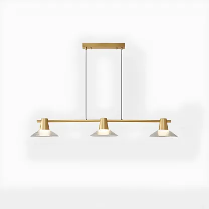 Modern Black Cone Glass Adjustable Island Light for Kitchen Area Image - 8