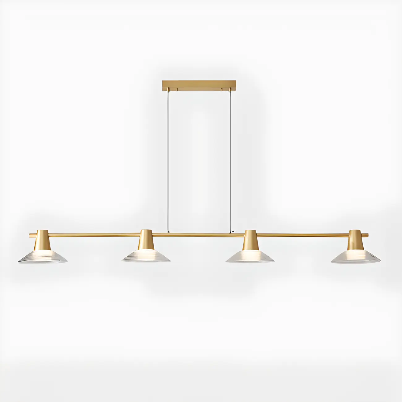 Modern Black Cone Glass Adjustable Island Light for Kitchen Area Image - 9 | homeyfad