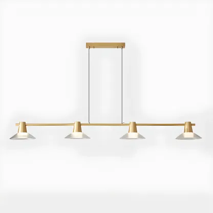 Modern Black Cone Glass Adjustable Island Light for Kitchen Area Image - 9