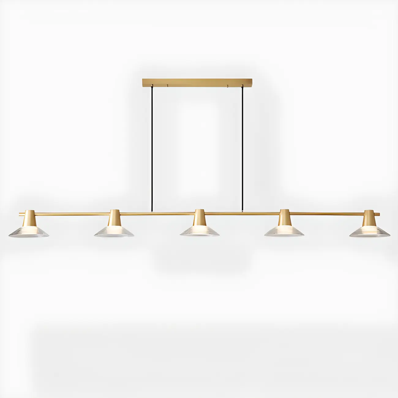 Modern Black Cone Glass Adjustable Island Light for Kitchen Area Image - 10 | homeyfad