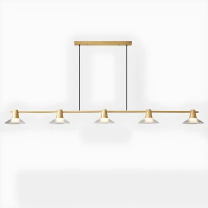 Modern Black Cone Glass Adjustable Island Light for Kitchen Area Image - 10