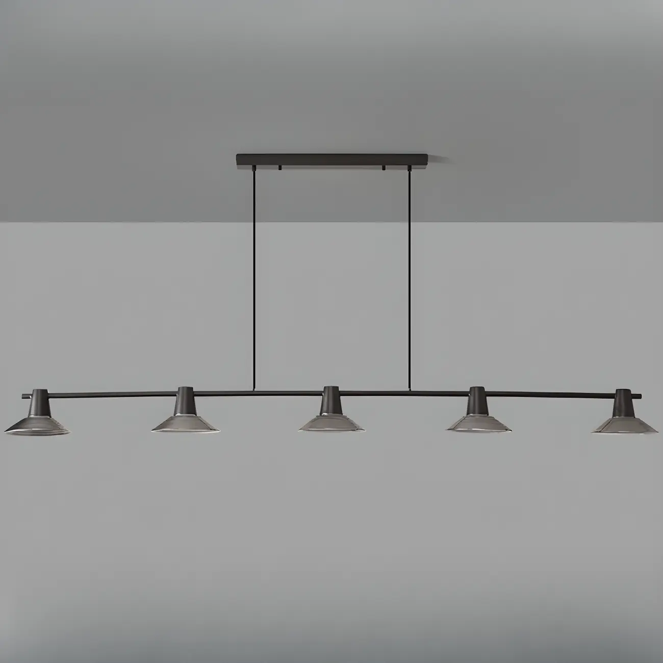 Modern Black Cone Glass Adjustable Island Light for Kitchen Area Image - 11 | homeyfad