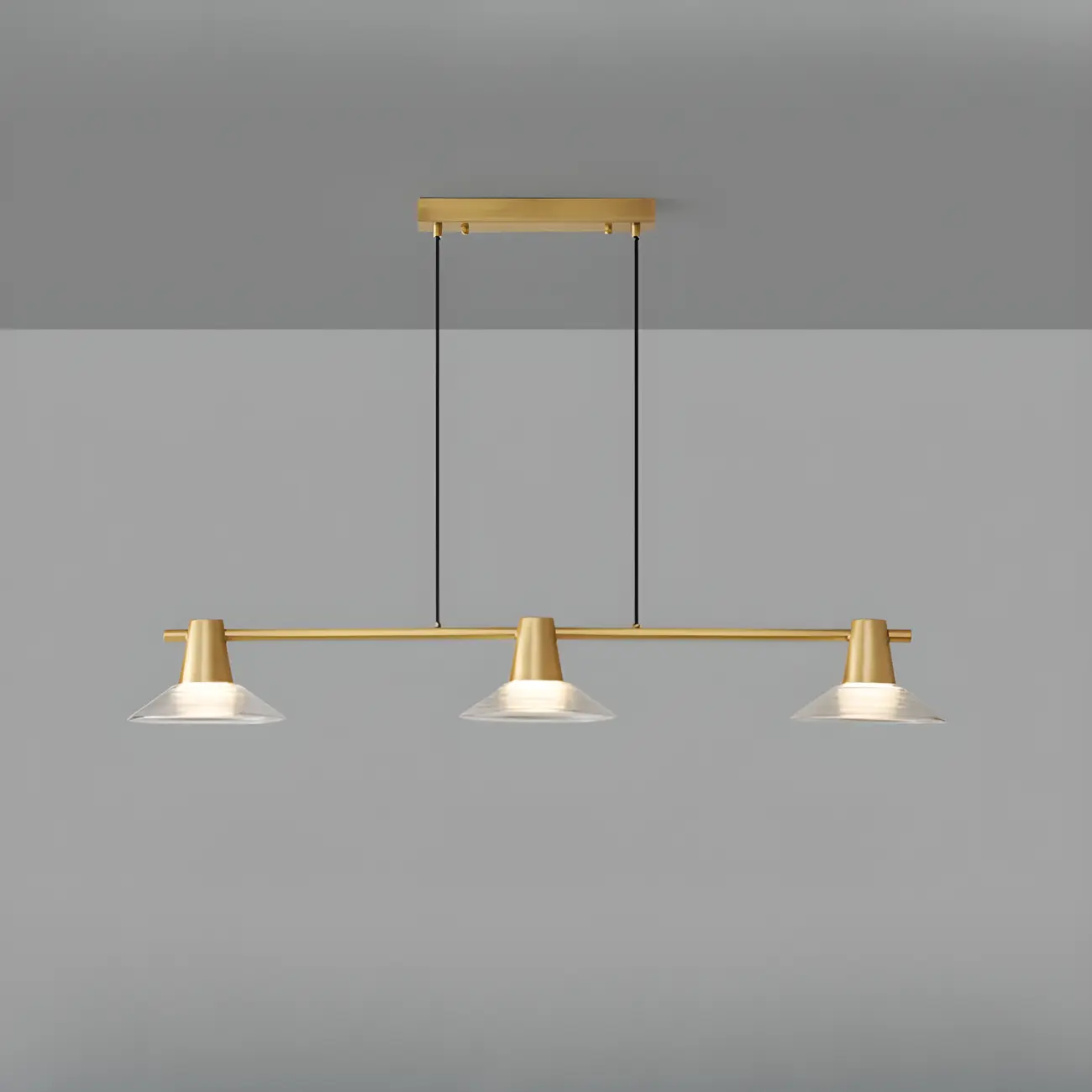 Modern Black Cone Glass Adjustable Island Light for Kitchen Area Image - 15 | homeyfad