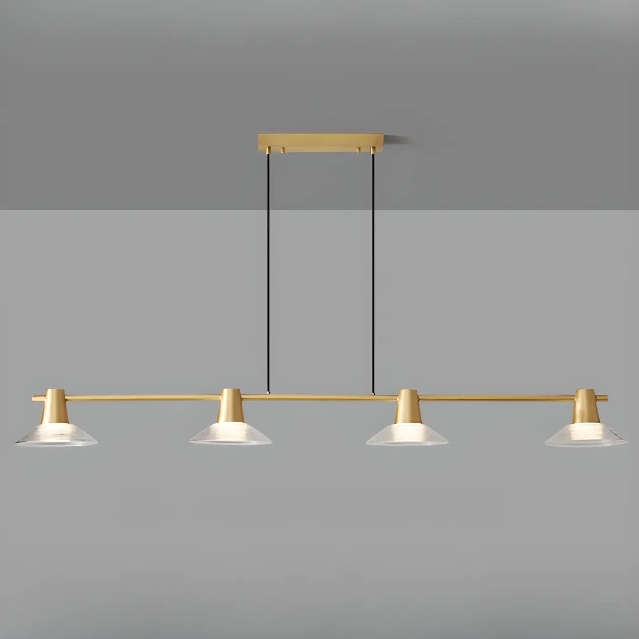 Modern Black Cone Glass Adjustable Island Light for Kitchen Area Image - 16 | homeyfad