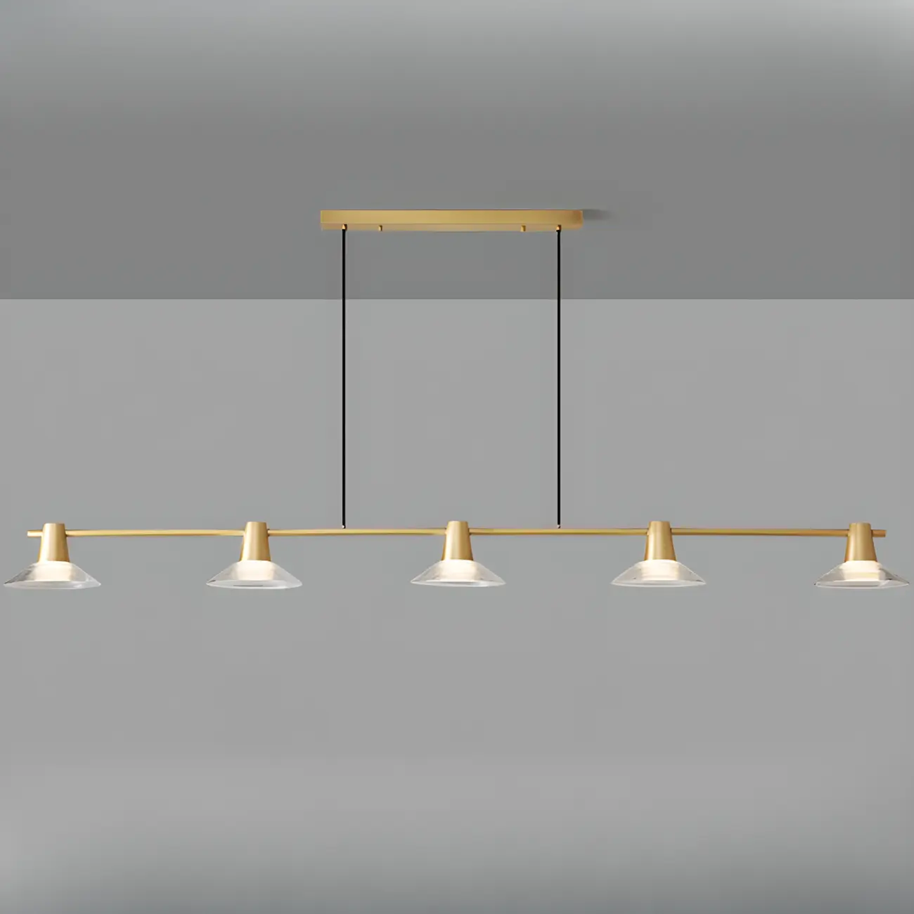 Modern Black Cone Glass Adjustable Island Light for Kitchen Area Image - 17 | homeyfad