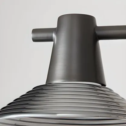 Modern Black Cone Glass Adjustable Island Light for Kitchen Area Image - 19