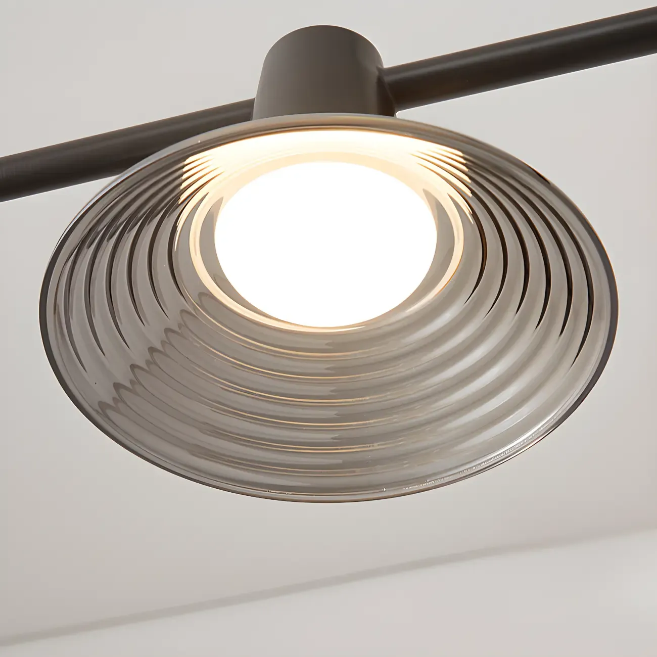 Modern Black Cone Glass Adjustable Island Light for Kitchen Area Image - 21