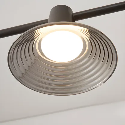 Modern Black Cone Glass Adjustable Island Light for Kitchen Area Image - 21