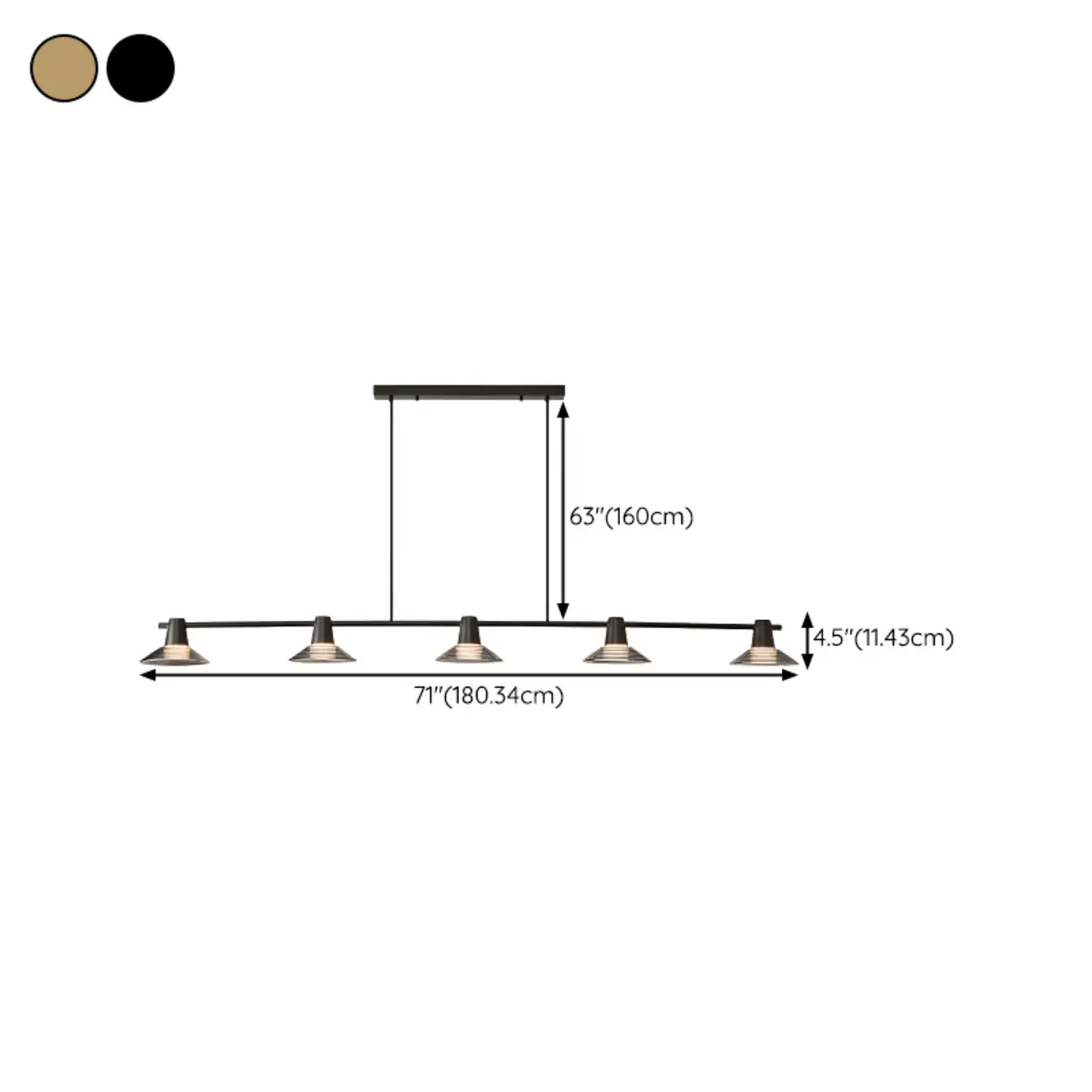 Modern Black Cone Glass Adjustable Island Light for Kitchen Area Image - 25 | homeyfad