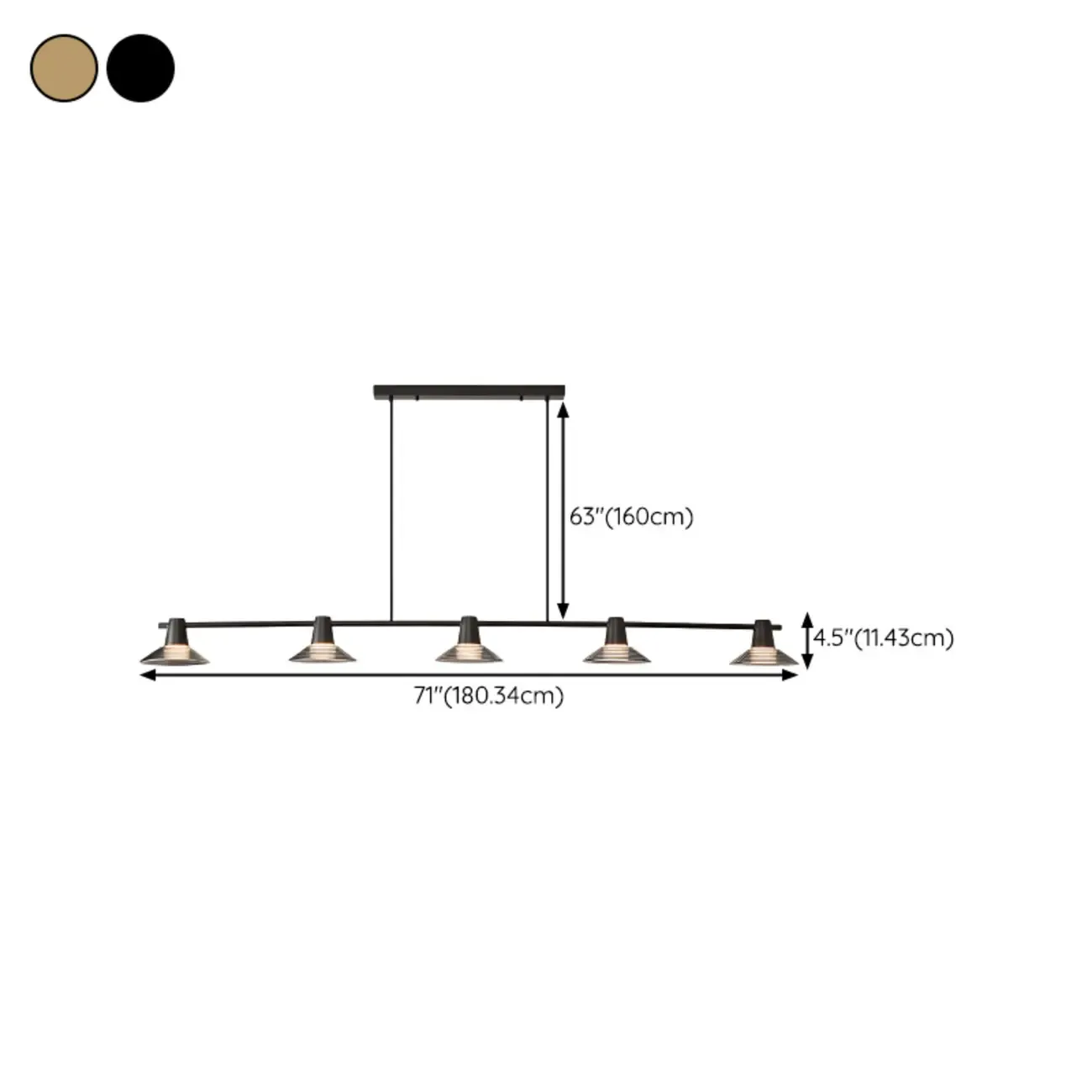 Modern Black Cone Glass Adjustable Island Light for Kitchen Area Image - 25