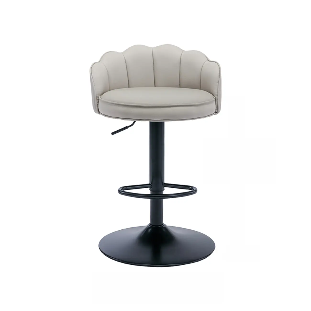 Industrial Leather Swivel Bar Stools with Curved Back for Home Image - 15 | homeyfad