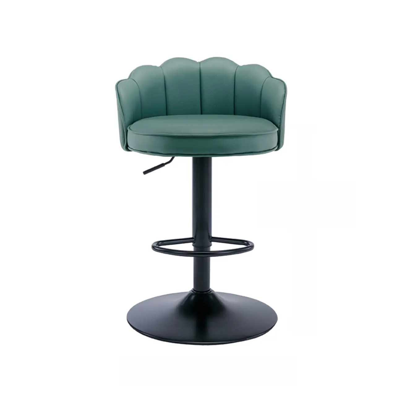 Industrial Leather Swivel Bar Stools with Curved Back for Home Image - 19 | homeyfad
