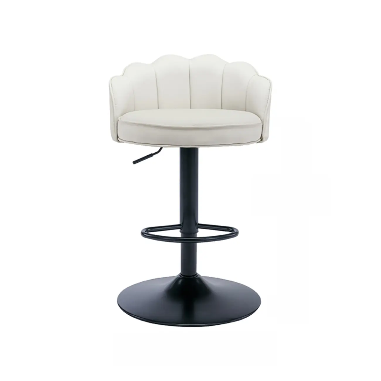 Industrial Leather Swivel Bar Stools with Curved Back for Home Image - 21 | homeyfad