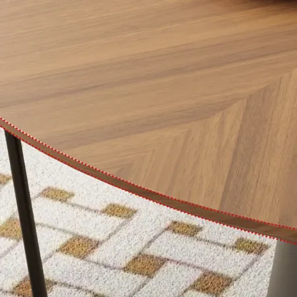 Scandinavian Pedestal Wood Brown Round Dining Table Image - 11