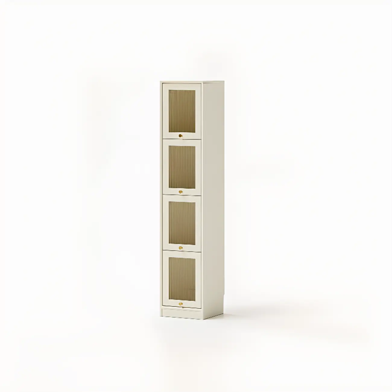 Cherry Wood Vertical Bookcase with Glass Doors Image - 11 | homeyfad