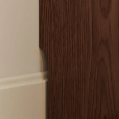 Cherry Wood Vertical Bookcase with Glass Doors Image - 18