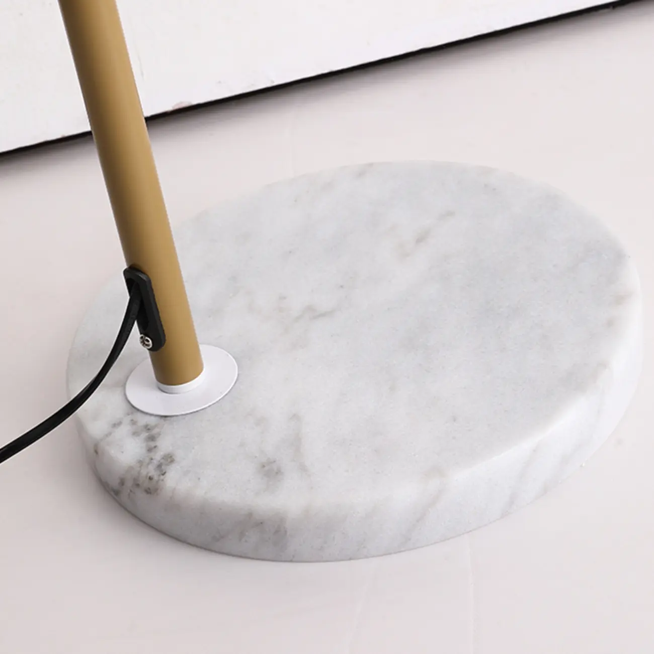 Modern Fabric Dome Metal Arc Floor Lamp Plug-In for Living Room Image - 11 | homeyfad