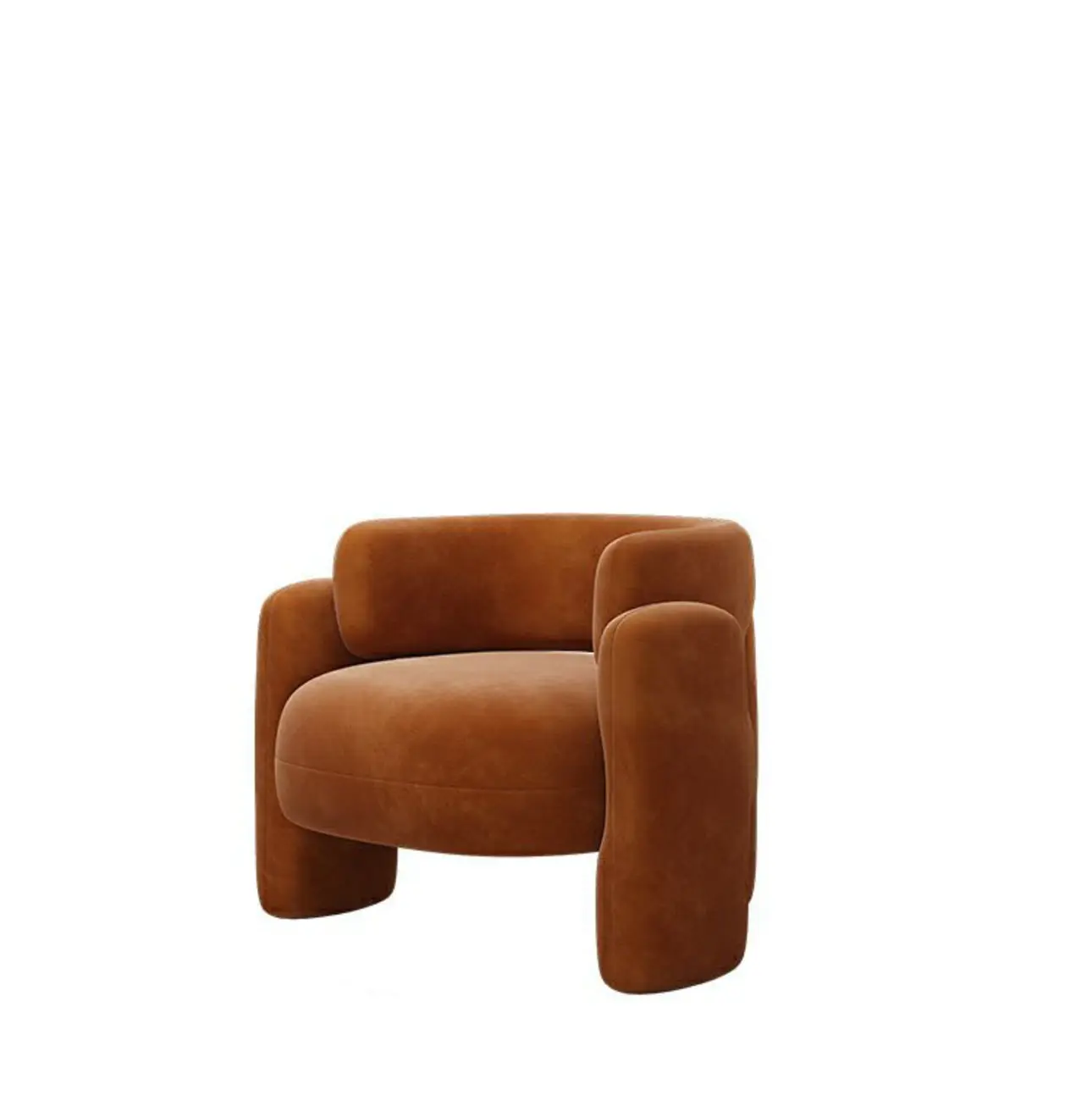 Stylish Fabric Accent Chair with Fixed Back for Living Room Image - 7 | homeyfad