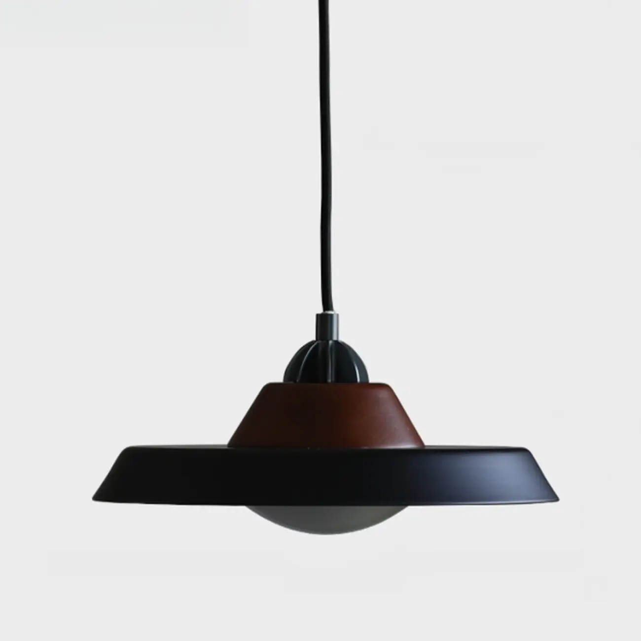 Contemporary Black Mini Pendant Light with Iron & Wood | homeyfad