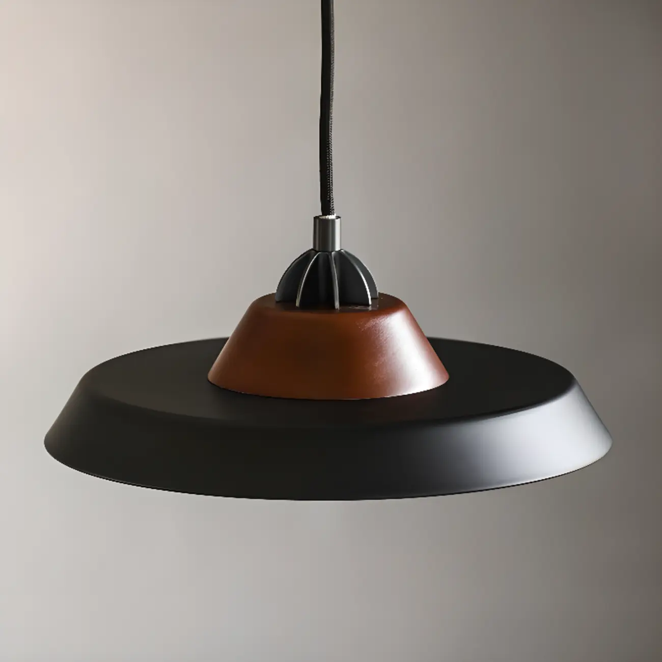 Contemporary Black Mini Pendant Light with Iron & Wood | homeyfad