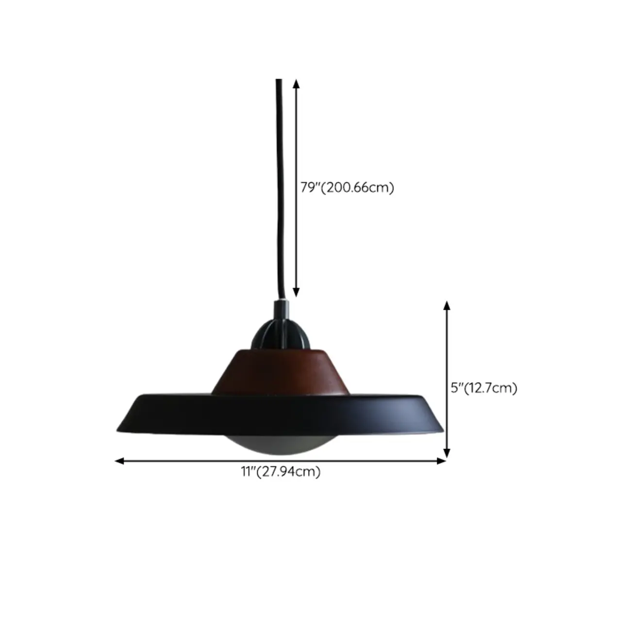 Contemporary Black Mini Pendant Light with Iron & Wood | homeyfad