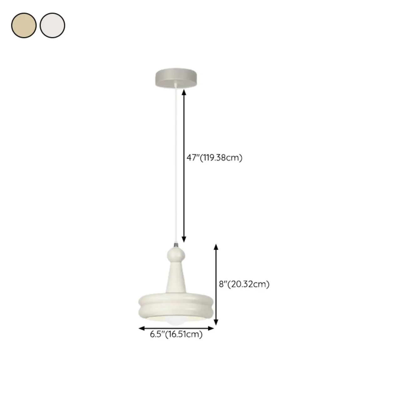 Modern Milk White Geometric Metal Pendant Light Image - 17 | homeyfad