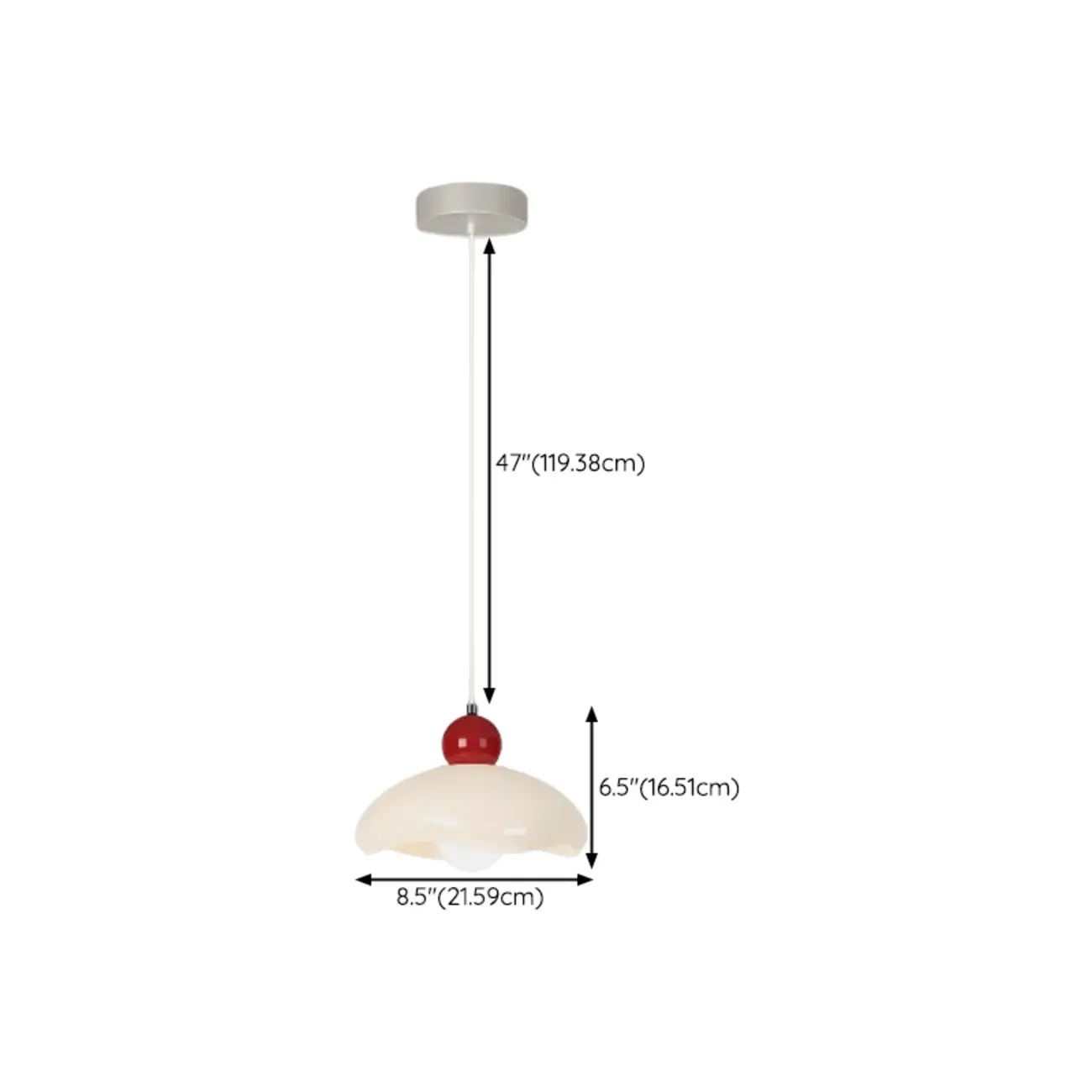 Modern Milk White Geometric Metal Pendant Light Image - 18 | homeyfad