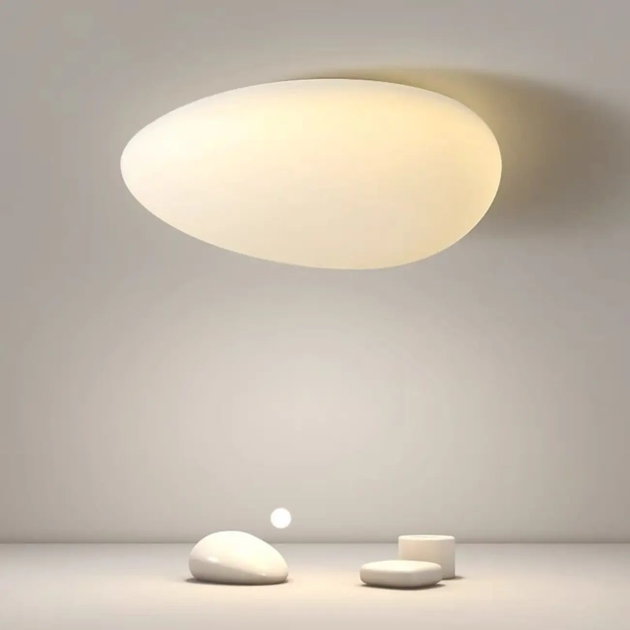 Modern Geometric Dimmable LED Flush Ceiling Light Image - 2 | homeyfad