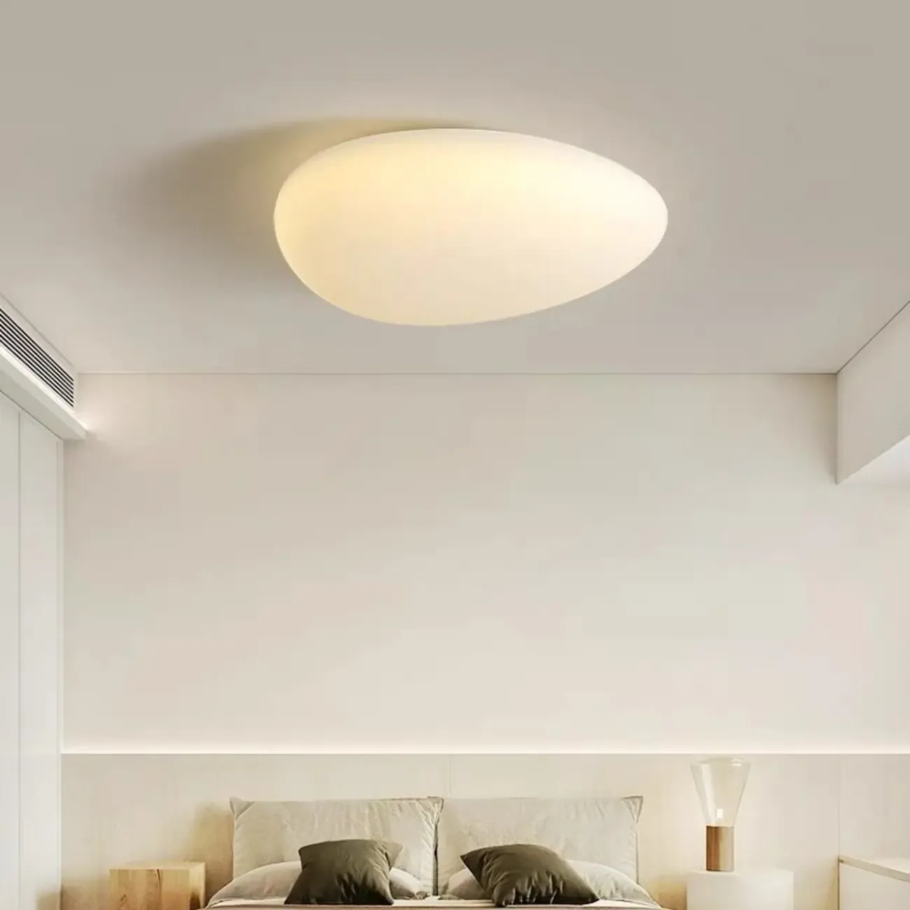 Modern Geometric Dimmable LED Flush Ceiling Light Image - 4