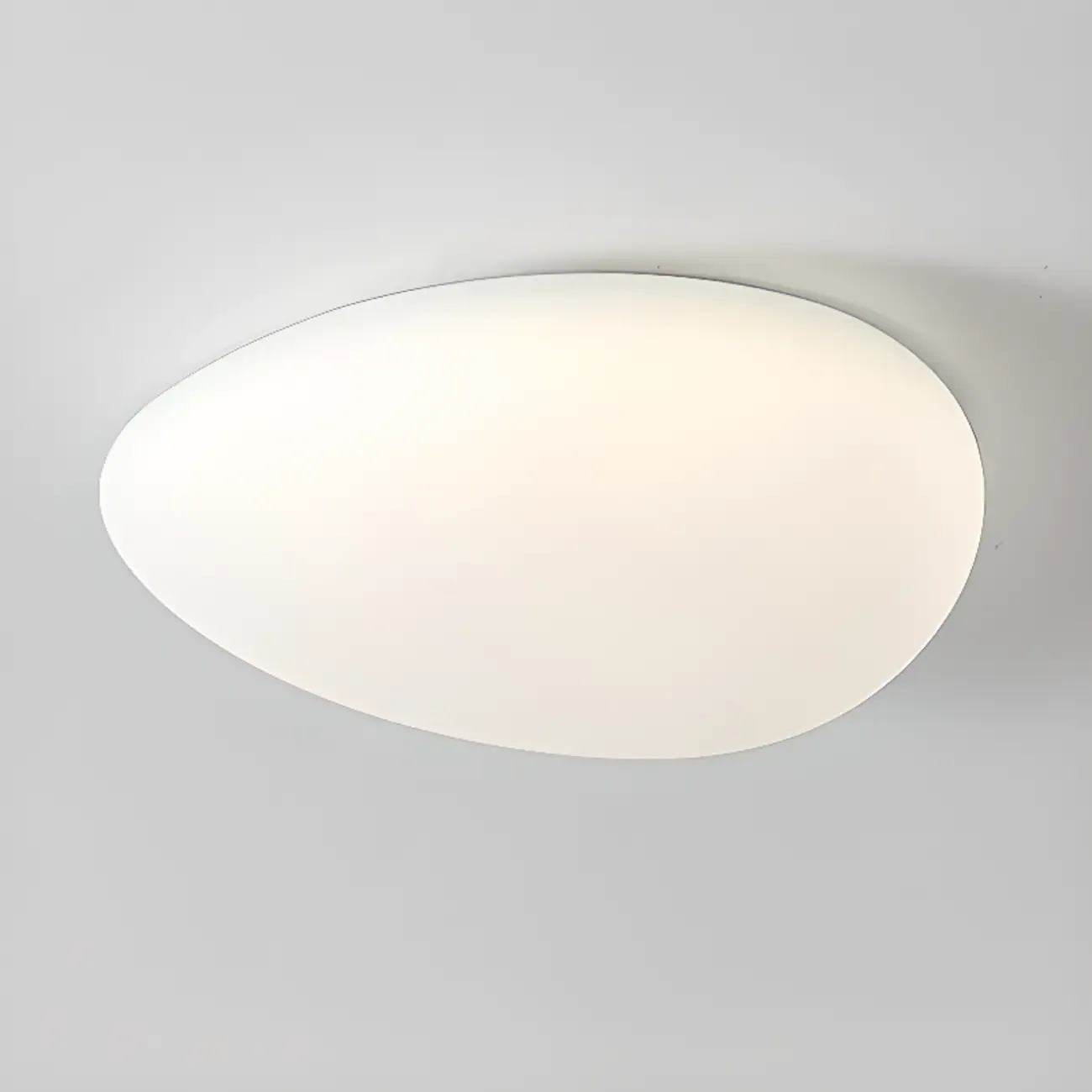 Modern Geometric Dimmable LED Flush Ceiling Light Image - 7