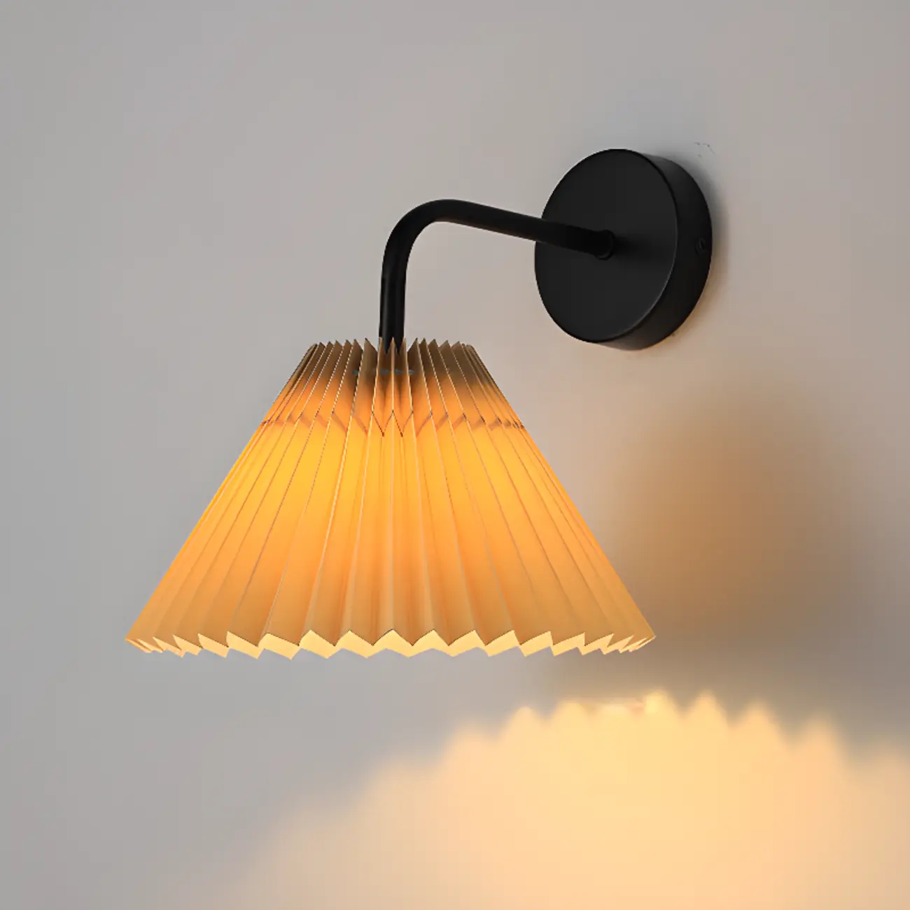 Vintage Cone Fabric Metal Fixture Wall Sconce Image - 7 | homeyfad