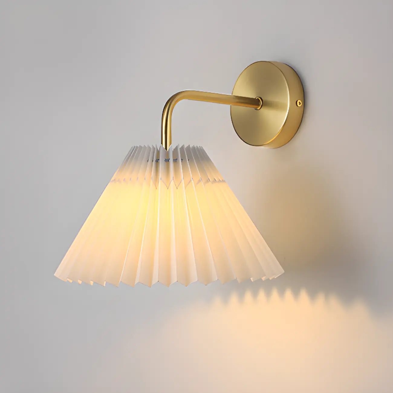 Vintage Cone Fabric Metal Fixture Wall Sconce Image - 8 | homeyfad