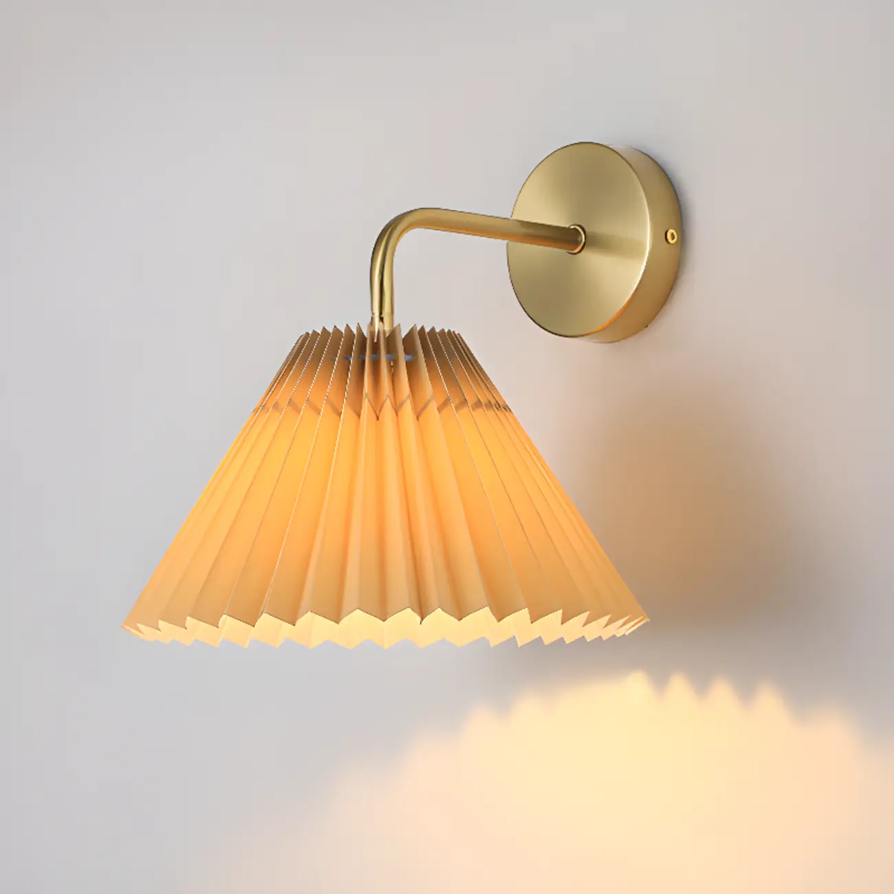 Vintage Cone Fabric Metal Fixture Wall Sconce Image - 9 | homeyfad