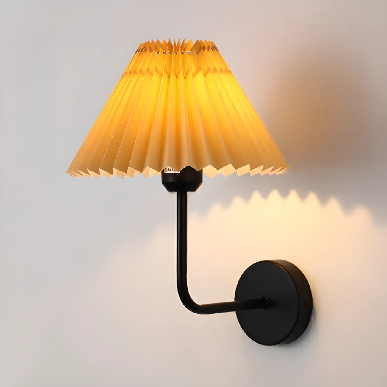 Vintage Cone Fabric Metal Fixture Wall Sconce Image - 11 | homeyfad