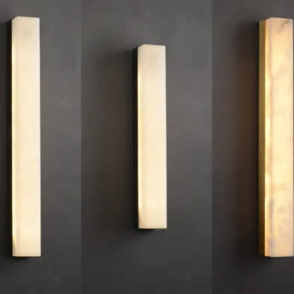 Modern Minimalist Stone Shade Alloy Wall Light Image - 8