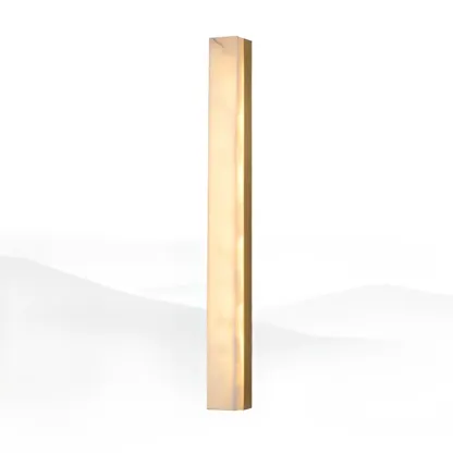 Modern Minimalist Stone Shade Alloy Wall Light Image - 14