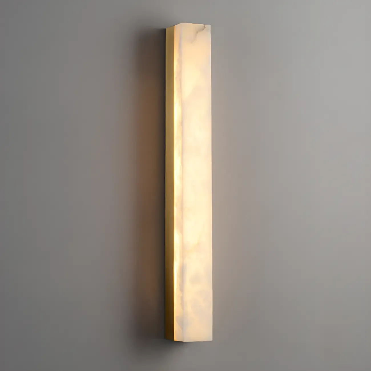 Modern Minimalist Stone Shade Alloy Wall Light Image - 5